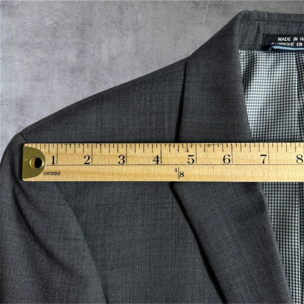 TOMMY HILFIGER Men’s Blazer 38R Sport Coat 2-Button Jacket Gray Wool 2-Vent